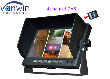 Samochód 7 cali Monitor LCD TFT 4CH Nagrywanie DVR Quad Image With support 32G