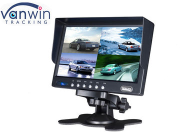 Quad samochód tft monitor LCD 7 cali Ekran z 4 wejściami kamer wideo