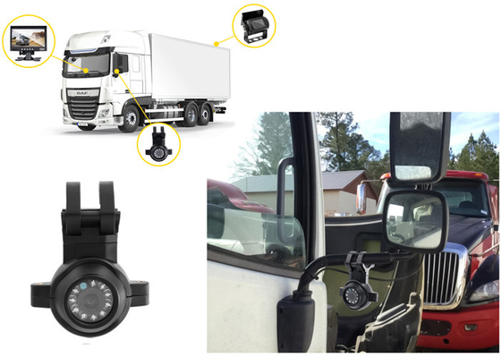 12V / 24V Kamera bezpieczeństwa samochodu Wodoodporna kamera noktowizyjna z przodu z boku do ciężarówki
