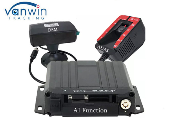 4-kanałowa podwójna karta SD MDVR 1080P 4G GPS AI Mobile DVR System monitorowania zmęczenia sterownika