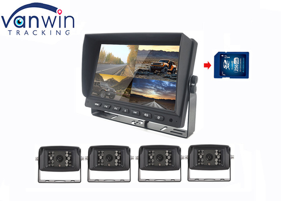 7-calowy 4-kanałowy / 4-częściowy ekran samochodowy i kamera cofania Rejestrator wyświetlacza LCD do ciężarówki RV