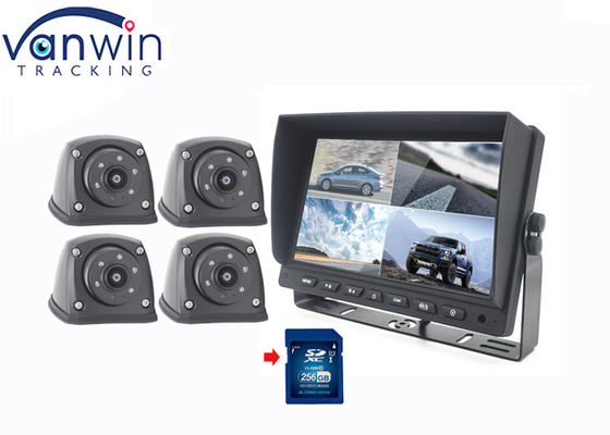 7-calowy 4-kanałowy / 4-częściowy ekran samochodowy i kamera cofania Rejestrator wyświetlacza LCD do ciężarówki RV