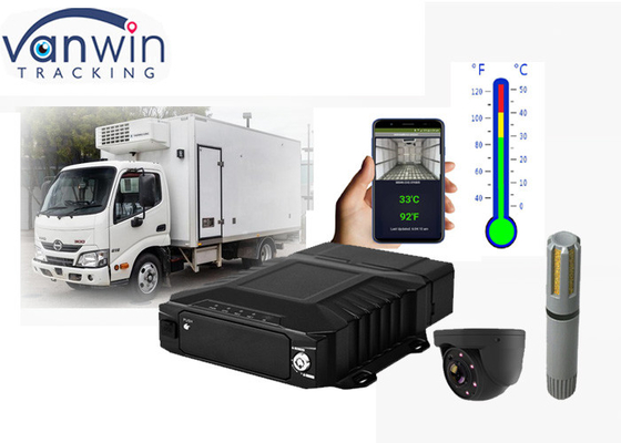4-kanałowy mobilny system NVR HDD z monitorowaniem temperatury do zarządzania ciężarówkami zamrażarkami