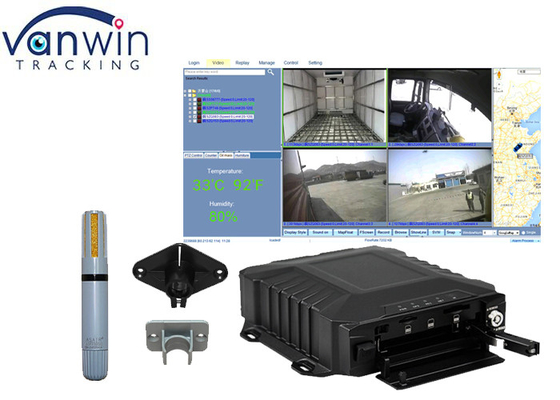 4-kanałowy mobilny system NVR HDD z monitorowaniem temperatury do zarządzania ciężarówkami zamrażarkami