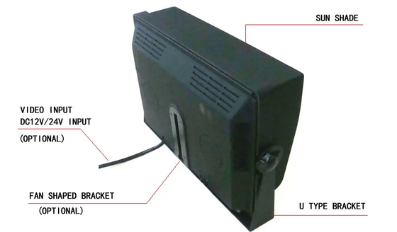 10.1 cali Monitor VGA samochodowy 1024X600IPS Wyświetlacz Ekran CCTV z wejściem VGA i AV Do MDVR/PC Computer