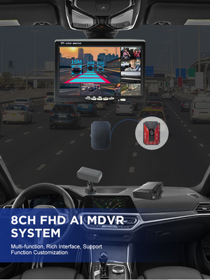 System bezpieczeństwa pojazdów AHD ADAS MDVR z WiFi 4G GPS AI i 8 kanałów wejścia wideo