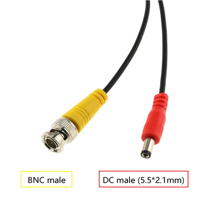 M12 4P Kobieta do mężczyzny BNC i DC kabel przedłużeniowy wtyczka lotnicza dla systemu DVR samochodu