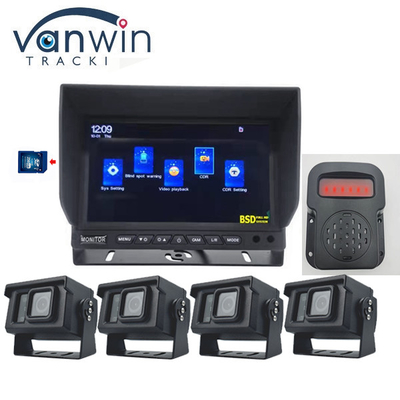 9-calowy monitor samochodowy IPS Ekran 1/2/3/4 Kamera AHD1080p AI BSD Truck Camera System
