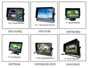 Quad Split Car TFT LCD Monitor 4 kanały z wbudowanym rejestratorem wideo DVR