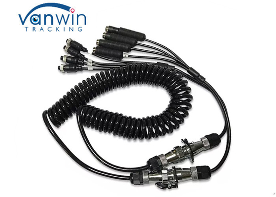 PVC PU Insolation 7-pinowy kabel zasilający przyczepy Złącze wtykowe klasy lotniczej Kabel sprężynowy