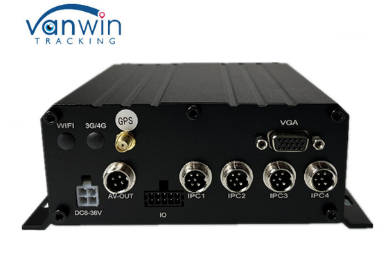 1080P H.265 4-kanałowy mobilny rejestrator wideo 4-kanałowy samochodowy rejestrator wideo GPS Port sieciowy RJ45