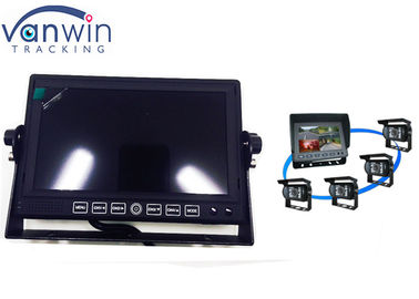 Truck Wireless 4CH Quad Car Video Monitory z wbudowanym odtwarzaczem, 4 kamery
