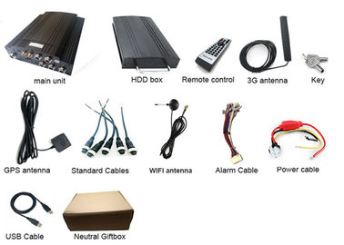 4CH / 8CH 2,5 &quot;HDD 2TB WIFI czarne pudełko 720P Car DVR Wsparcie G - czujnik