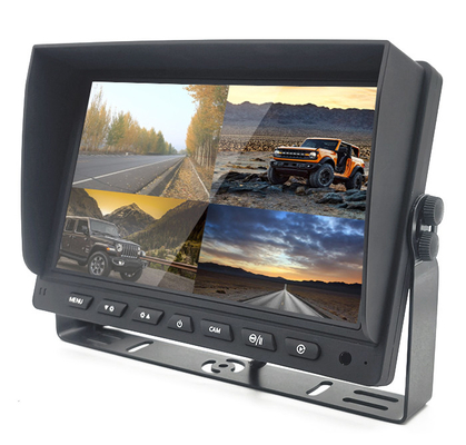 7calowy, 9calowy, 10calowy monitor samochodowy AHD TFT wbudowany w DVR dla 4 kamer