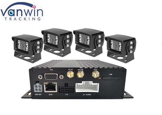 1080P AHD Dual SD bezpieczeństwo mobilny dvr 4Ch GPS 3g 4g Wi-Fi dla floty autobusów