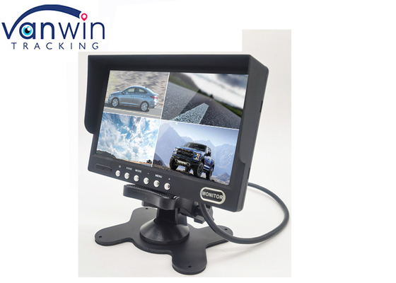 Monitor samochodowy 7-calowy 4-kanałowy / 4-częściowy wyświetlacz LCD z tylną kamerą do ciężarówki RV