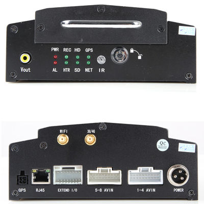 8-kanałowy mobilny rejestrator DVR z obsługą 3G, 4G, GPS i dysku twardego 2TB do monitoringu pojazdów CCTV