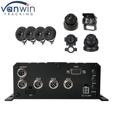 HD 1080P H.264 4 kanały Mobilny DVR GPS WIFI Autobus Autorejestrator