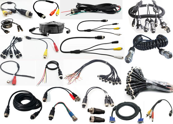 20m Aviation Grade GX12 4pin Mężczyzna do Kobiety Kamera odwracająca się z tyłu Kamery z widokiem tylnym Kabel rozszerzający do połączenia DC 12V/24V