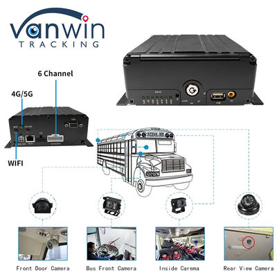 4G 6 Channel H. 265 HDD Mobilny DVR samochodowy dla kamer bezpieczeństwa pojazdu