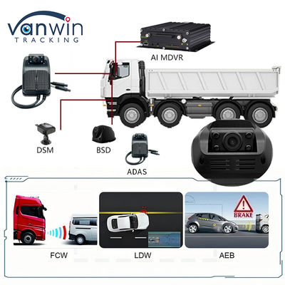 MINI 2CH 4CH 4G Dual Lens AI Dash Cam z ADAS DMS 4G GPS dla ciężarówek i taksówek