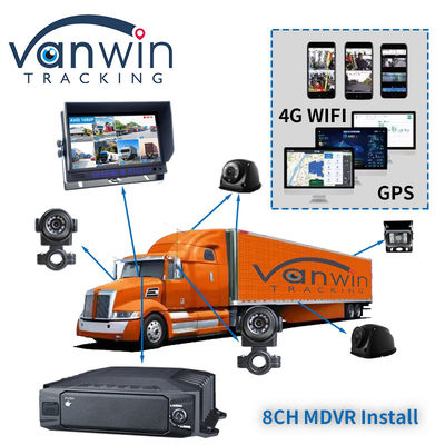 1080p HDD 8ch Mobilny DVR 4g GPS WIFI MDVR Kit System kamery dla śledzenia pojazdów Bezpieczeństwo samochodu