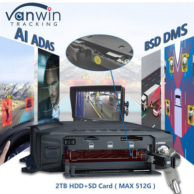 AHD 1080P 8CH 4G GPS Mobilny DVR Z Wbudowanym Algorytmem ADAS DSM BSD Napędzany AI