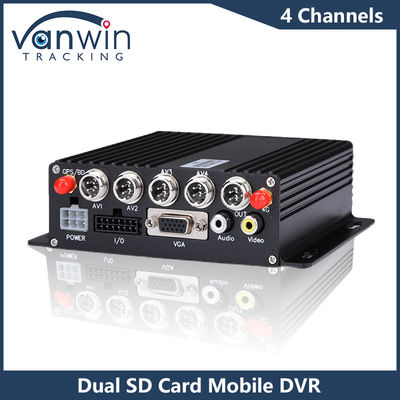 4CH HD Kamery samochodowe Podwójna karta SD Mobilny DVR 4G GPS 1080P MDVR H.265 Rejestrator wideo