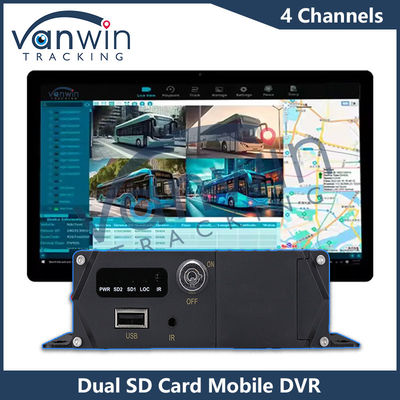 4CH HD Kamery samochodowe Podwójna karta SD Mobilny DVR 4G GPS 1080P MDVR H.265 Rejestrator wideo