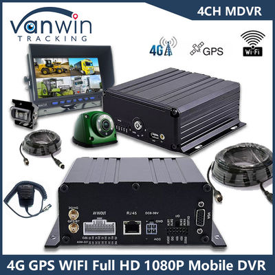 4CH GPS 4G Wi-Fi Mobilny DVR Full HD 1080P Kamera samochodowa HDD Mdvr Dla autobusu Van Truck pojazd