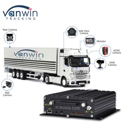 ADAS DMS BSD AI Vehicle Fleet Cam Samochód z 8CH Wi-Fi GPS 4G Live View Mobilny DVR dla samochodu