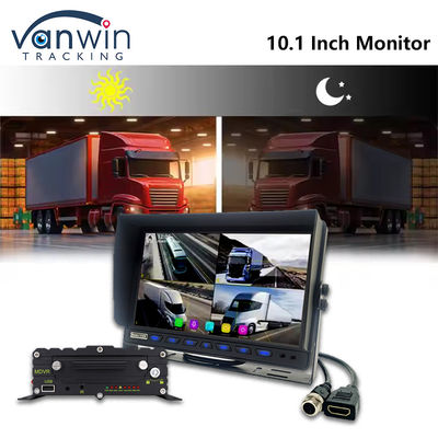 10.1 cali wyświetlacz ekranu samochodowego AHD 8CH MDVR Kamera 1080P Kolorowe systemy monitorowania samochodowego TFT