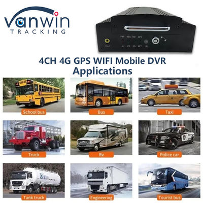 4 kanały HDD SSD Mobilny DVR 1080P 4G Wi-Fi GPS MDVR Pojazd Kamera Samochód System CCTV