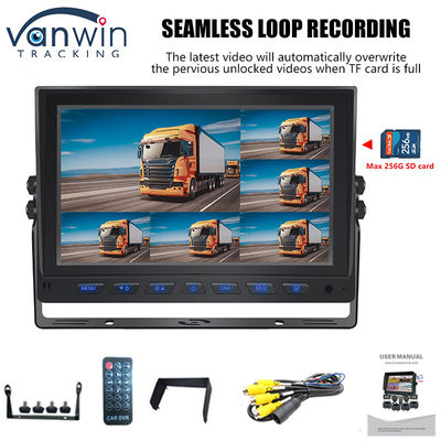 9 cali AHD 1080P MDVR Monitor 8-kanałowy Full HD Split Display Monitor dla pojazdów
