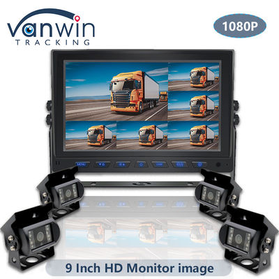 9 cali AHD 1080P MDVR Monitor 8-kanałowy Full HD Split Display Monitor dla pojazdów
