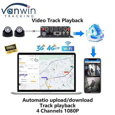 4G GPS Dual SD Card Mobilny DVR 1080P 4CH Kamera CCTV Rejestrator Bezpieczeństwa Mobilny DVR śledzenia