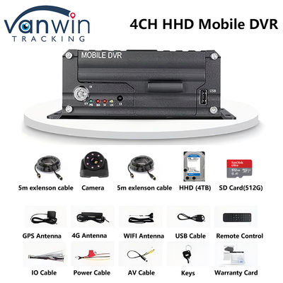 4CH 5G CMSV6 System AI Mobile DVR z GPS ADAS BSD DMS H.265 MDVR dla monitorów CCTV samochodowych