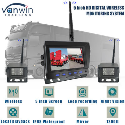5-calowy cyfrowy HD DVR bezprzewodowa kamera samochodowa monitor system czterokątny ekran