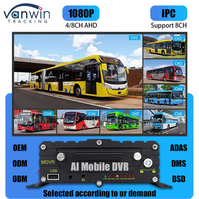 8CH AI ADAS DMS BSD Mobilny DVR HDD MDVR 2TB Wsparcie Platformy Śledzenia Pojazdu Pojazd DVR