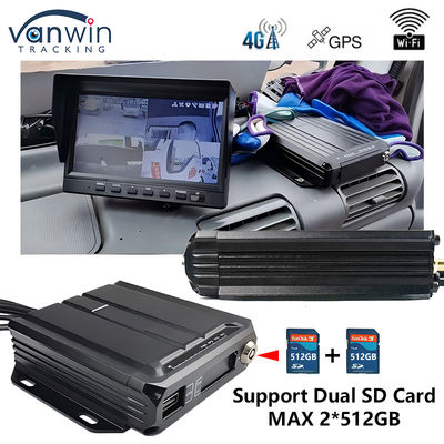 4CH Dual SD Card Mobile DVR Mini Size Car Black Box w pojeździe CCTV 4G GPS MDVR