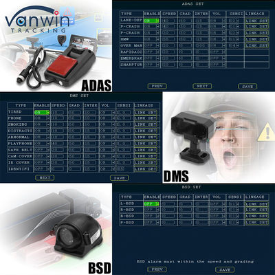 8CH 1080p 4G AI Mobilny DVR Z ADAS DMS BSD System Kamera GPS Mobilny DVR Do Ciężarówki
