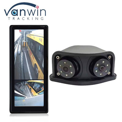 HD IR Night Vision Waterproof 1080P Dual Lens Side View Blind Area Rearview Mirror Rear View Backup Camera dla autobusu