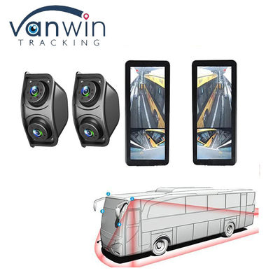 HD IR Night Vision Waterproof 1080P Dual Lens Side View Blind Area Rearview Mirror Rear View Backup Camera dla autobusu