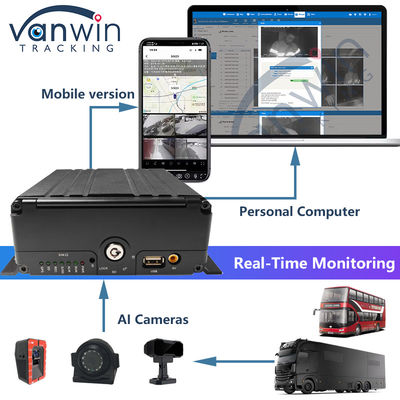 8CH AI Mobilny DVR Z ADAS DMS BSD 4G I GPS pojazd czarny pudełko dla bezpieczeństwa pojazdu