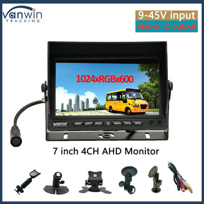 Monitor samochodowy 7 cali wyjście VGA CCTV Auto-kompatybilny ekran monitorujący z kapeluszem słonecznym