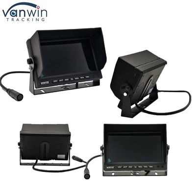 Monitor samochodowy 7 cali wyjście VGA CCTV Auto-kompatybilny ekran monitorujący z kapeluszem słonecznym