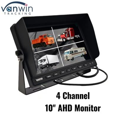 Czarny wysokiej rozdzielczości 4-kanałowy monitor samochodowy 7 "9" 10 " Rozmiar opcjonalny dla różnych pojazdów System PAL / NTSC