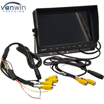Czarny wysokiej rozdzielczości 4-kanałowy monitor samochodowy 7 "9" 10 " Rozmiar opcjonalny dla różnych pojazdów System PAL / NTSC