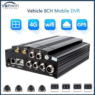 8 kanałowy mobilny DVR 1080P 4G GPS WIFI HDD Card DVR Full HD Kamery samochodowe dla autobusu miejskiego