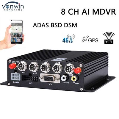 8CH SD DVR 4G GPS ADAS DMS AI MDVR 1080P H.265 Mobilny DVR Dashcam Rejestrator GPS Mobilny